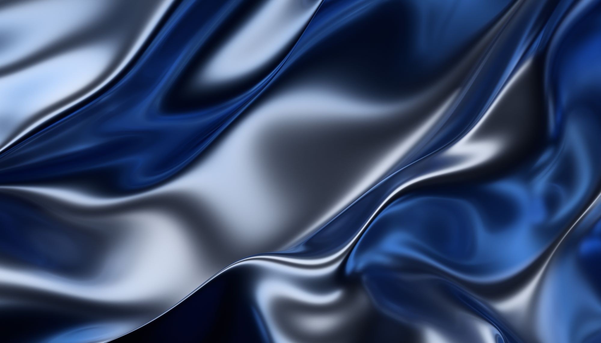 Blue and silver flowing sheet background